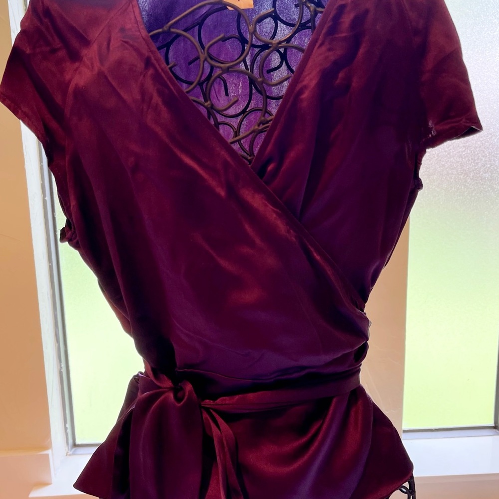 DVF silk wrap blouse